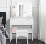 High quality MDF wood dresser with pouf - OSM-046