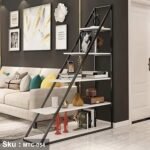 Melamine wood and iron wall display unit - MTC-054