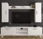 TV table with additional units made of high-quality MDF wood - HFS-008