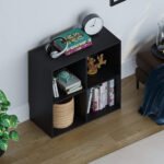 Black MDF bookcase - 65x65x29 cm - OSM-550