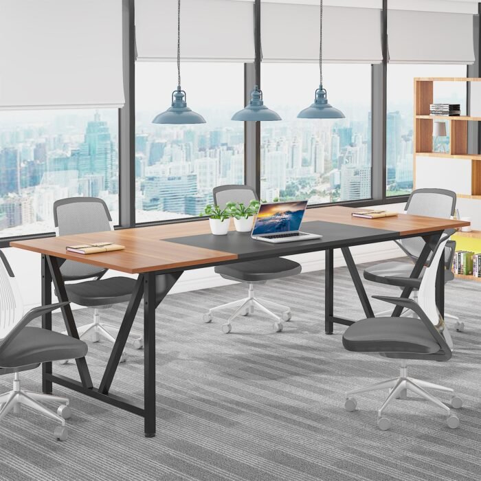 Conference Table, Rectangular 6FT Meeting Table Desk with Splicing Board - Image 9