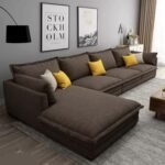 Beech wood corner with linen or velvet fabric - KYN-017