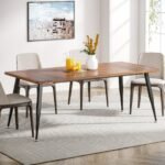 Dining Table, 70.9? Kitchen Dinner Table for 6 to 8 People