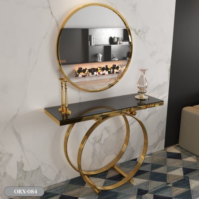 Stainless Steel Console and Mirrors - ORX-084 - Image 1