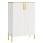 Shoe Cabinet , 6-Tier Shoe Storage Organizer with Adjustable Shelves & Doors - Image 2