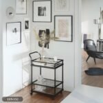 Metal trolley and transparent glass - LUS-152