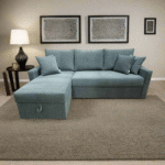 Manx sofa, 2 seater, bed and storage drawer - red beech wood - HST-036