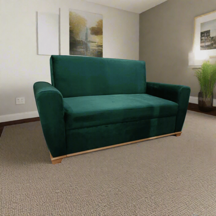Manx 2-Seater Sofa Bed - Red Beech Wood - HST-088 - Image 1
