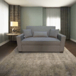 Modern mobile fixed sofa - red beech wood - HST-126