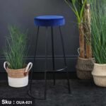 Plush Fabric Bar Stool - 45x78cm - OUA-021