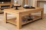 Natural wood coffee table - 120 * 60 - ELG-035