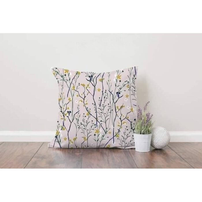 Velvet Cushion in Linen - PRV-011 - Image 1