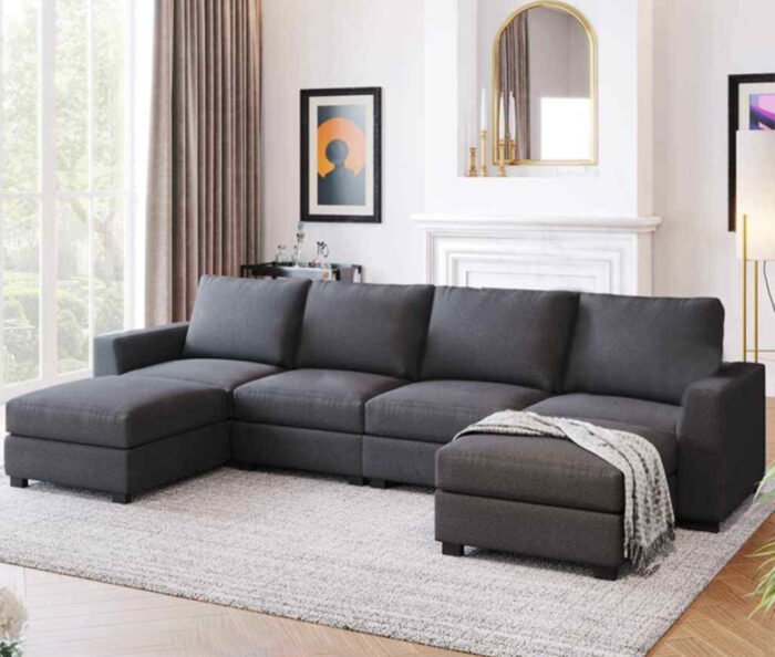 Beech wood corner with linen or velvet fabric - KYN-025 - Image 1