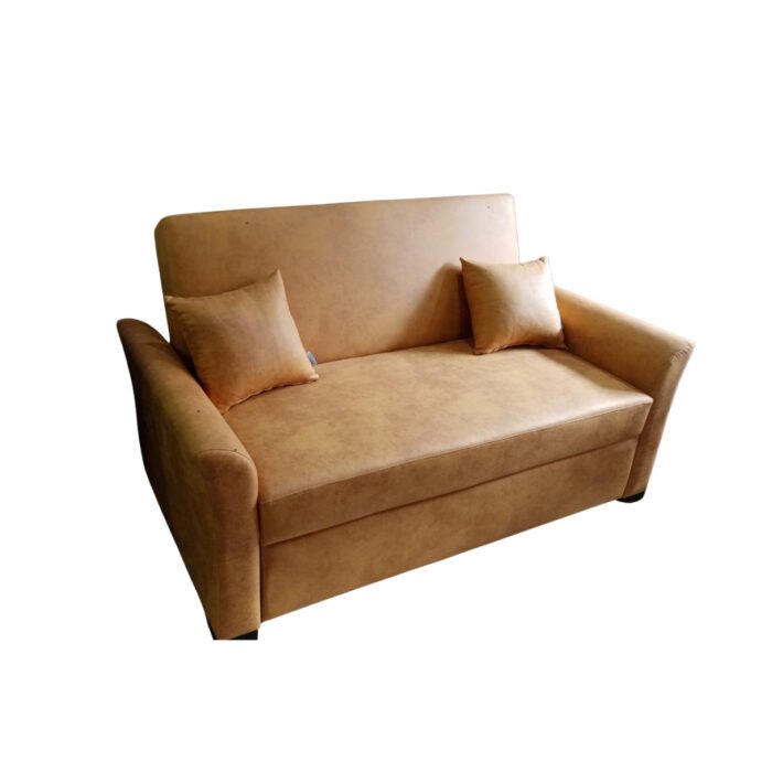Manx 2-Seater Sofa Bed - Red Beech Wood - HST-077 - Image 2