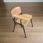 Metal lecture chair - leather - OMD-334