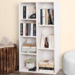 White MDF bookcase - 110x50x24 cm - OSM-556
