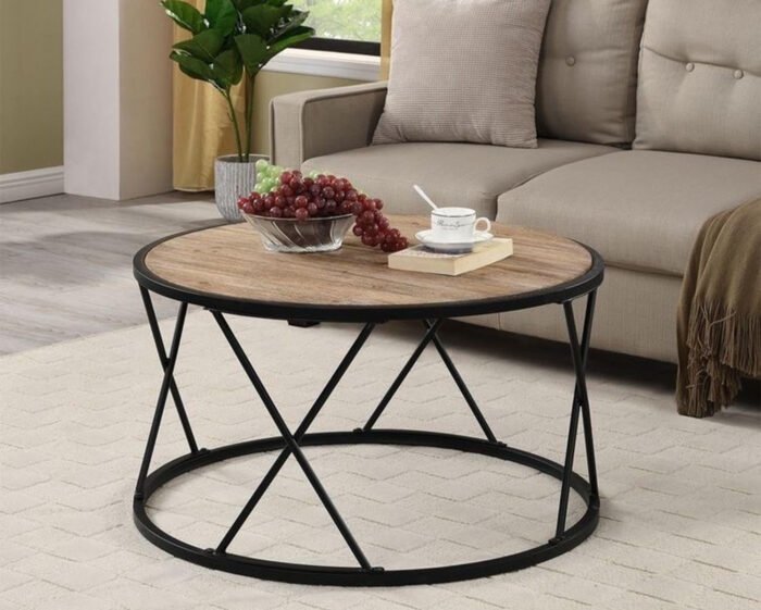 Coffee table barrel 80 * 45 MDF wood - Image 1