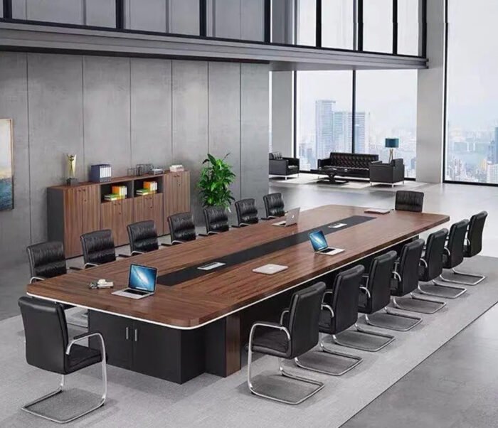 Meeting tab- 240x120 - Spanish MDF wood with metal chassis - CEM-059 - Image 1