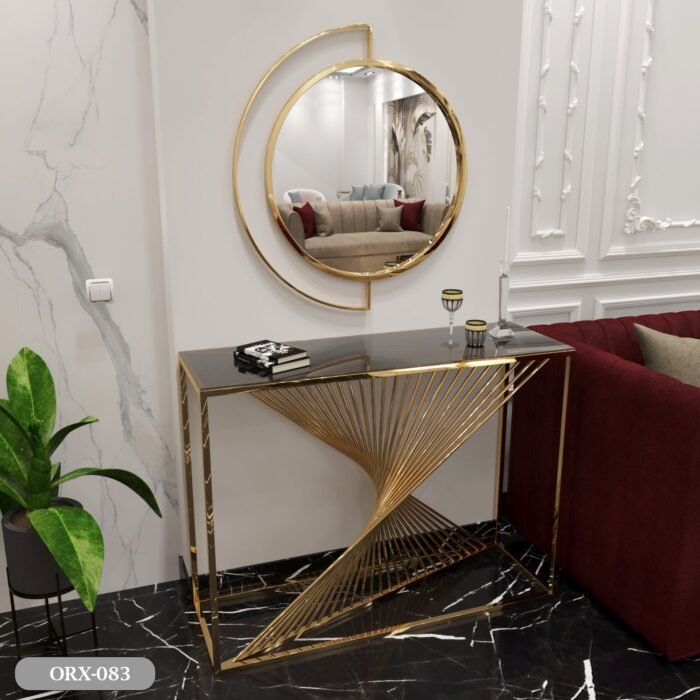 Stainless Steel Console and Mirrors - ORX-083 - Image 1