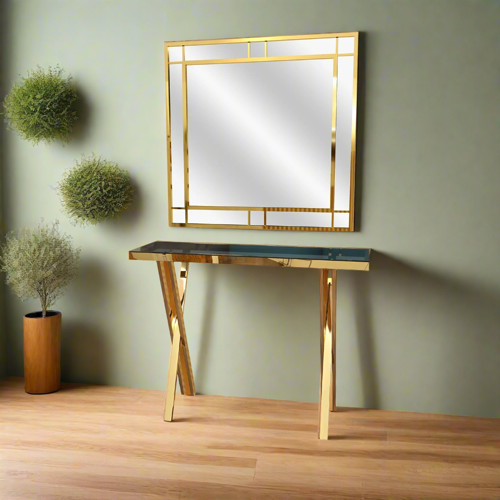 1_ba6868f7-474d-453f-93c7-327cca6d2c60.png Stainless Steel Console and Mirrors - ORX-078 - Image 1