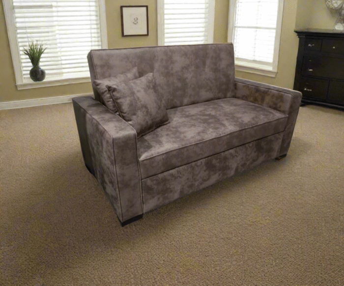 Manx 2-Seater Sofa Bed - Red Beech Wood - HST-071 - Image 1