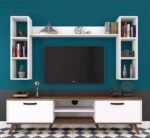 TV table with additional units made of high-quality MDF wood - HFS-009