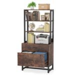 File Cabinet, 2 Drawers Letter Size Filing Cabinet Printer Stand - Image 8