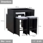 Mavel rattan bar set - Image 2