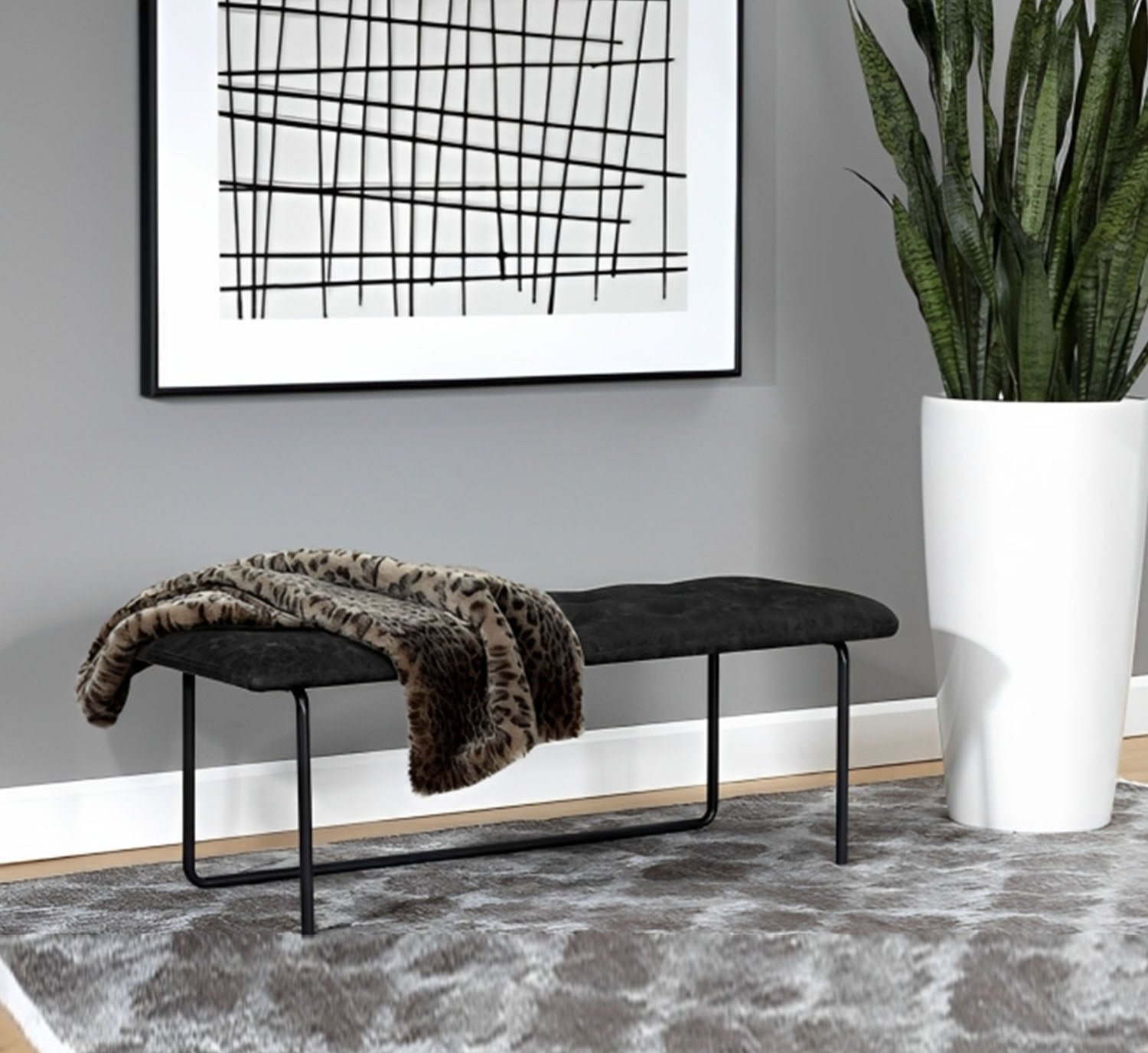 1_d4382c5c-b575-4244-b8e4-0f271c13baac.jpg High quality MDF wooden bankette - BDF-005 - 120cmX45cm - black color - Image 1