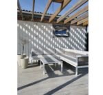 L-shaped aluminum corner for 6 peopand a tab- OS-327