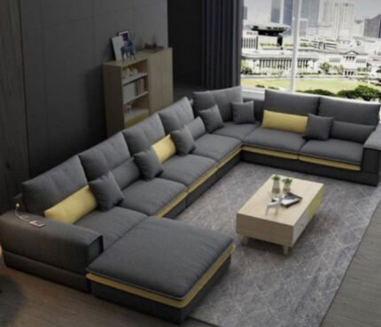 Beech wood corner with linen or velvet fabric - KYN-042