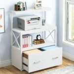 File Cabinet, Lateral Printer Stand with Drawer & Shelves - Image 10