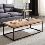 High quality metal and wood coffee table - OMM-043