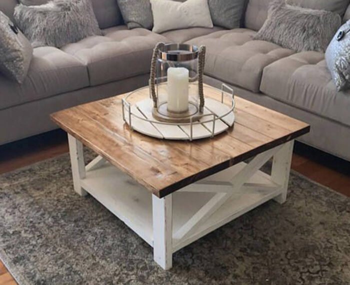 Natural wood coffee table - 75 * 45 - ELG-042 - Image 1