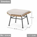 Buff Mejo Rattan Fabric Waterproof - Image 2