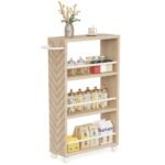 Slim Kitchen Cart, 4-Tier Storage Rolling Cart with Handle - Image 14
