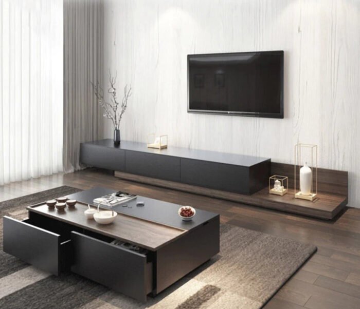 Coffee table set with TV table - high quality MDF wood - OSM-373 - Image 1