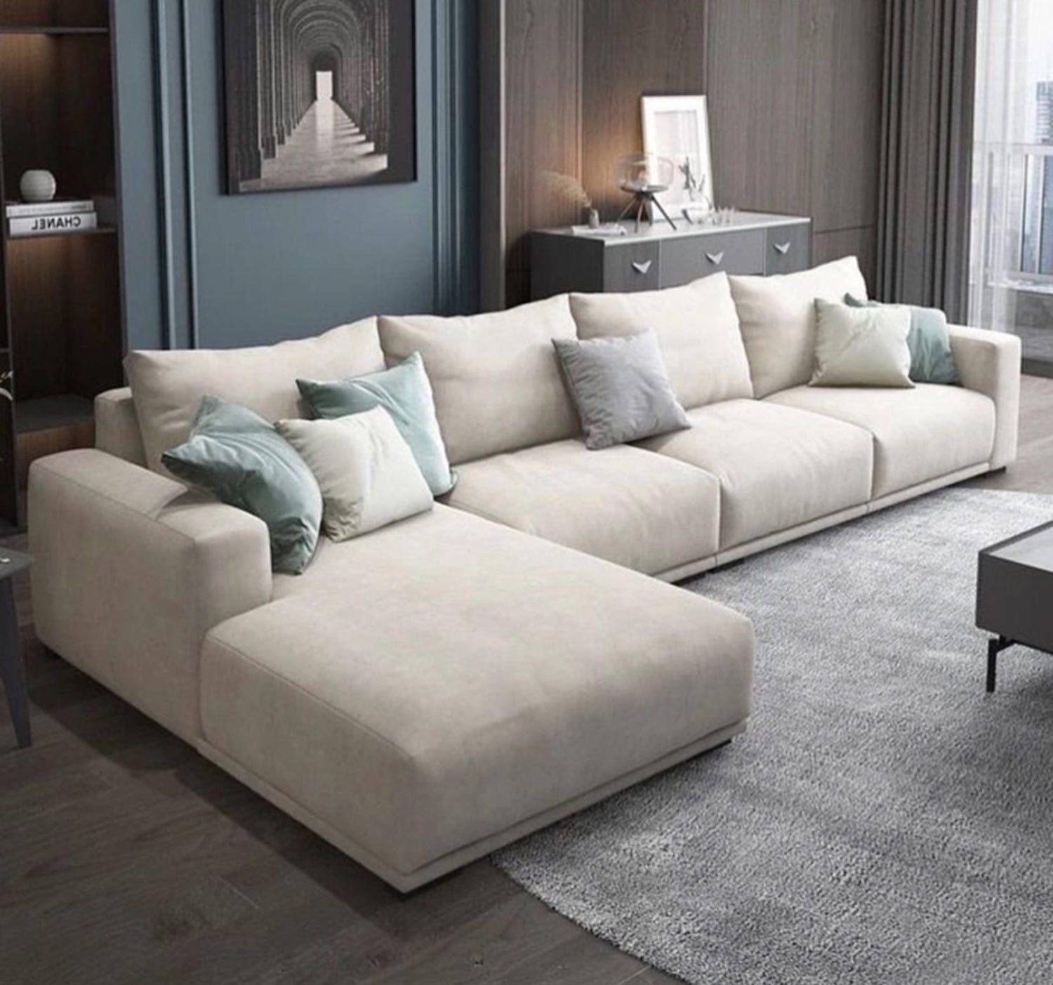 1_f5dbe2b2-36a8-47bf-b169-657f0e353a56.jpg Beech wood corner with linen or velvet fabric - KYN-075 - Image 1