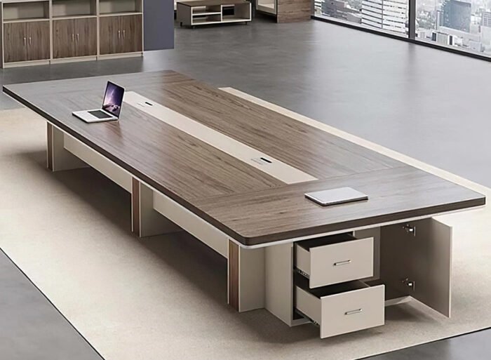 Meeting tab- 240x120 - Spanish MDF wood with metal chassis - CEM-062 - Image 1