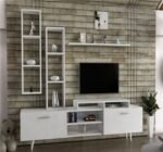 TV table with additional units made of high-quality MDF wood - HFS-124