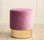 Pouf Rio Plush Fabric - Pink