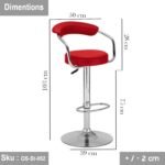 Red Rosso Hydraulic Bar Chair - Image 3