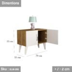 High quality MDF wooden nightstand - ELM-098 - 55cmX70cm - Image 2