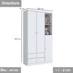 Fransi MDF wood wardrobe - Image 3