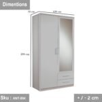 Prepo MDF wood wardrobe - Image 3