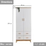 MDF wood wardrobe - Image 3
