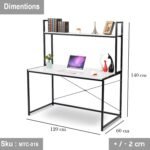 Melamine wood desk - MTC-016 - 120cmX140cm - white color - Image 4