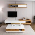 Coffee table set with TV table - high quality MDF wood - OSM-378