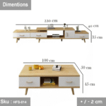 TV table and coffee table made of high-quality MDF wood - HFS-014 - Image 3