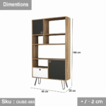 High quality MDF wood bookcase - OUBE-085 - Image 3